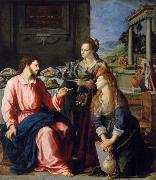 ALLORI Alessandro Museum art historic Christ with Maria and Marta oil
